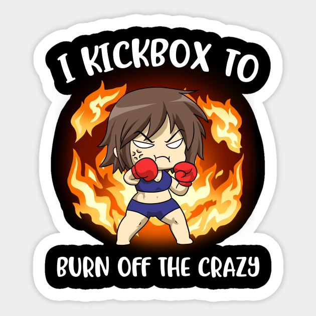 I Kickbox Funny Kickboxing Gift I Kickbox Sticker TeePublic